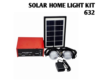 SB Solar Home Light Kit With 4w Solar Panel 3.7V 5Ah Li-Ion Battery & 2Nos Bulb - 432