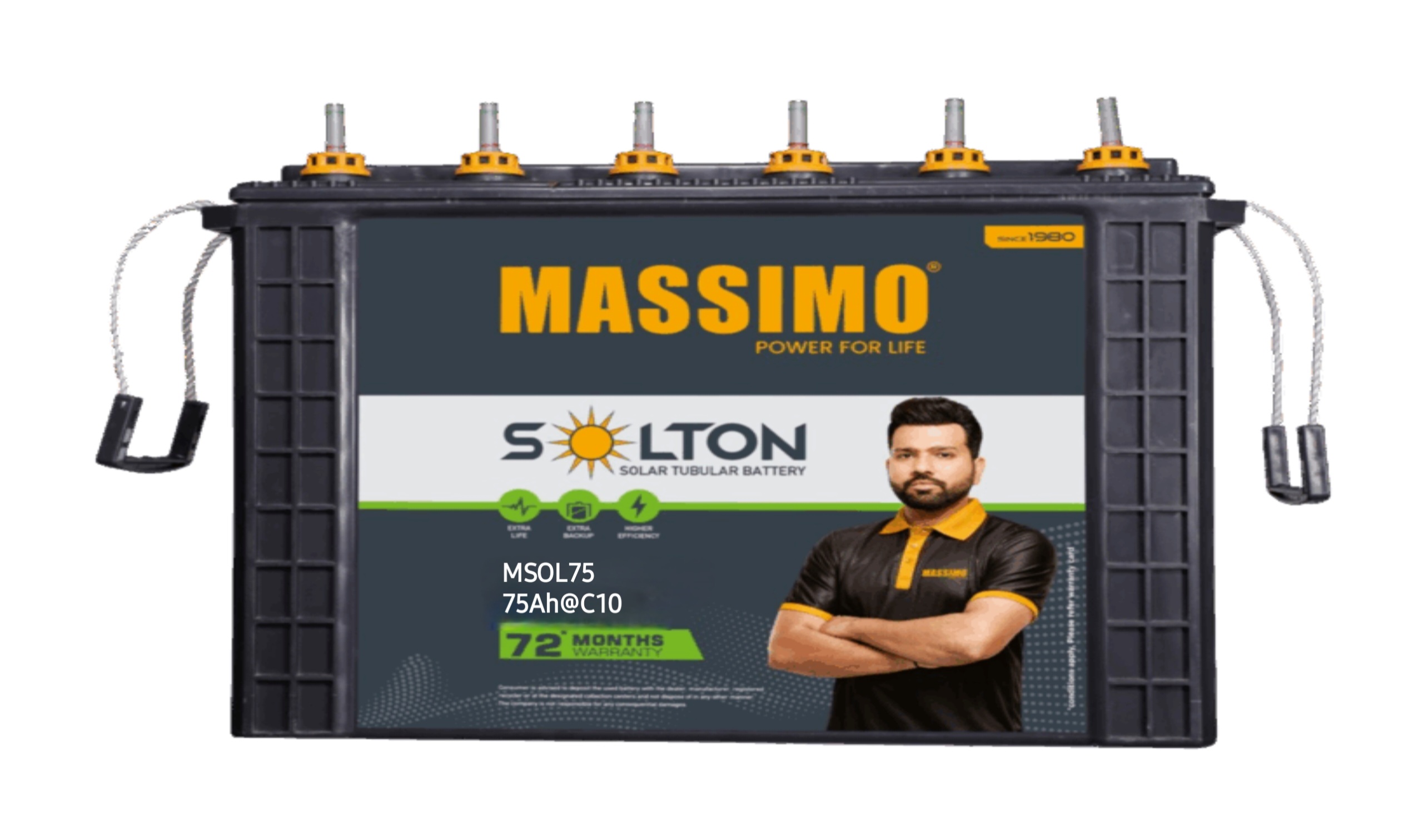 Massimo Solar Battery 75Ah 12V Lead Acid