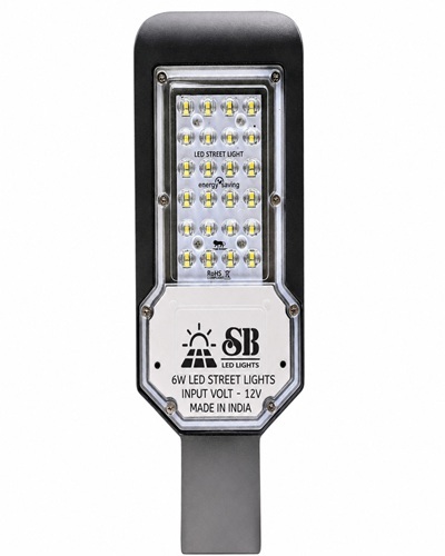 SB 12V DC Streetlight 6W Works Directly on 12V Battery Without Controller ( IP-65) Lens Type