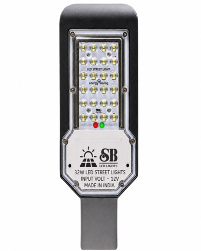 SB 12V 32W Street Light lens With Solar Charge Controller Dusk to Dawn Feature Directly Run on 12V battery