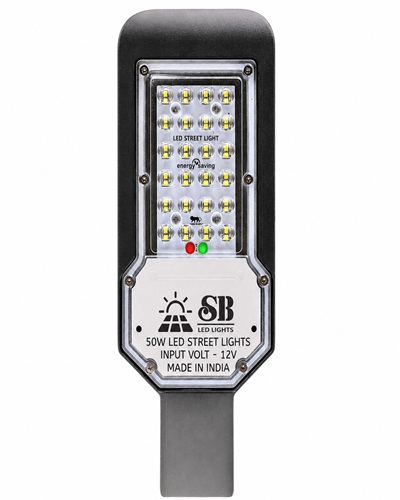 SB 12V 50W Street Light lens With Solar Charge Controller Dusk to Dawn Feature Directly Run on 12V battery