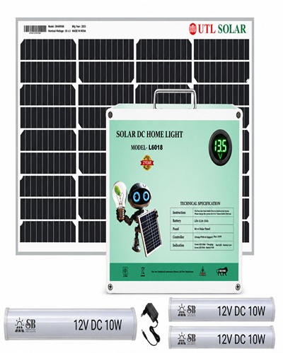 SB Solar Home Light Kit With UTL 60W Mono solar 18Ah LIPO4 Battery Model - L6018