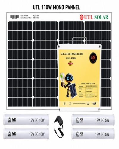 SB Solar Home Light Kit With UTL 110W Mono solar 24Ah LIPO4 Battery Model - L1024